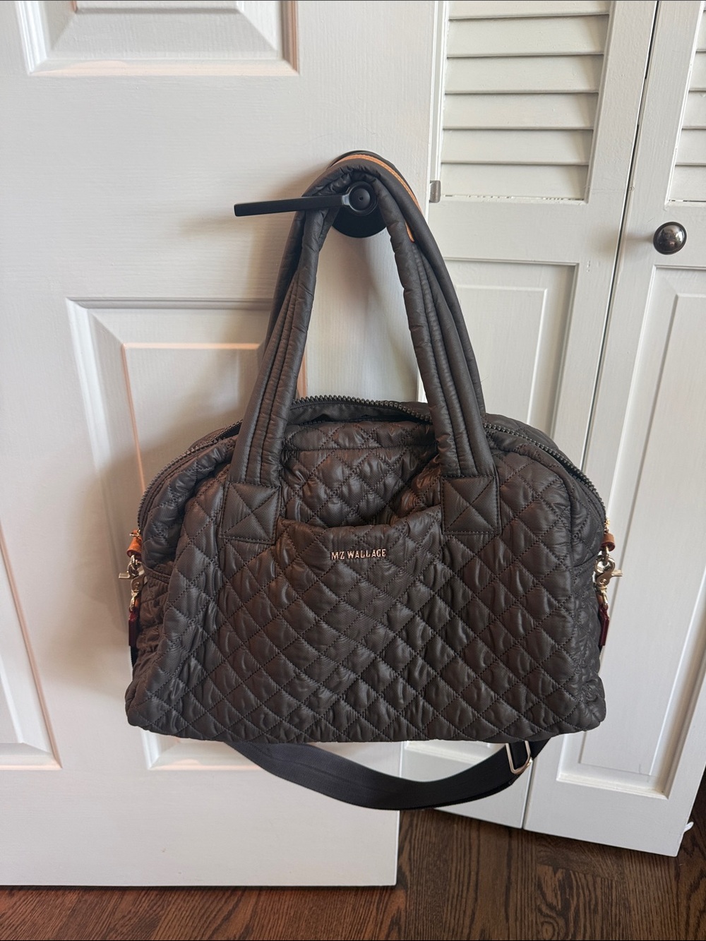 MZ Wallace Quilted Satchel Bag - Charcoal